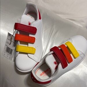 Adidas Kids' Sneakers with Red and Yellow Straps